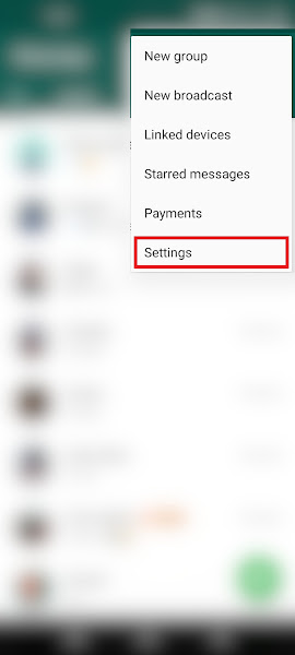 Open WhatsApp Settings