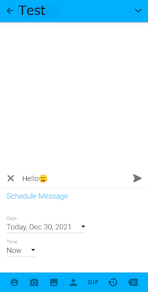 Scheduling messages using Textra SMS app