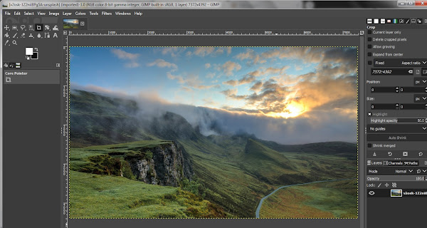 Opening an image in GIMP