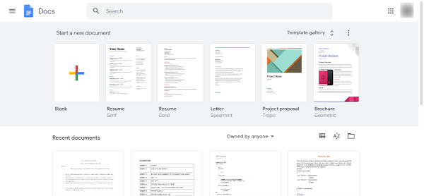 Google Docs word processor - free Microsoft Word alternative