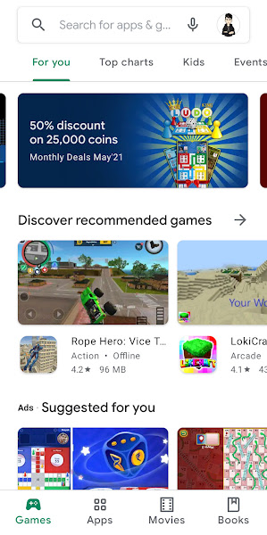 Open the Google Play Store on Android