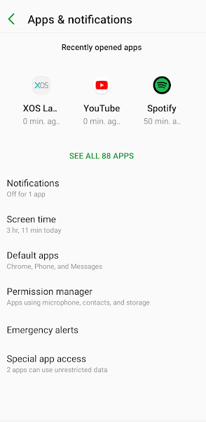 Tap See All Apps in Android Settings