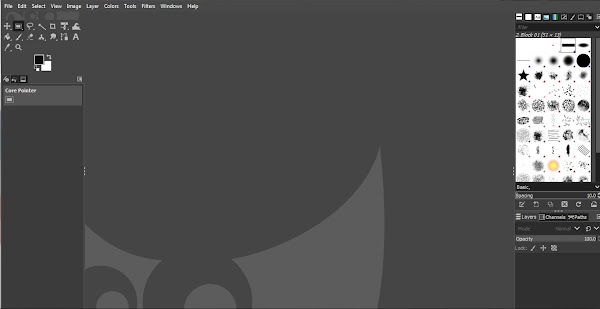 GIMP workspace with image open